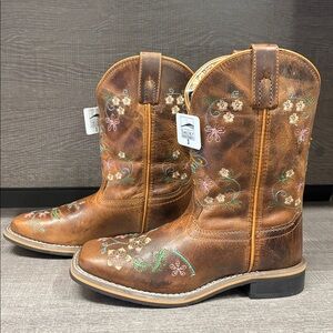 Youth Smoky Mountain Floralie Western/Cowboy Boots (Brown) - Size 3